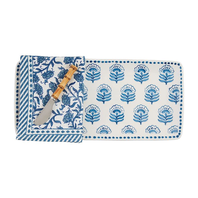 BLOCK PRINT TRAY AND TOWEL