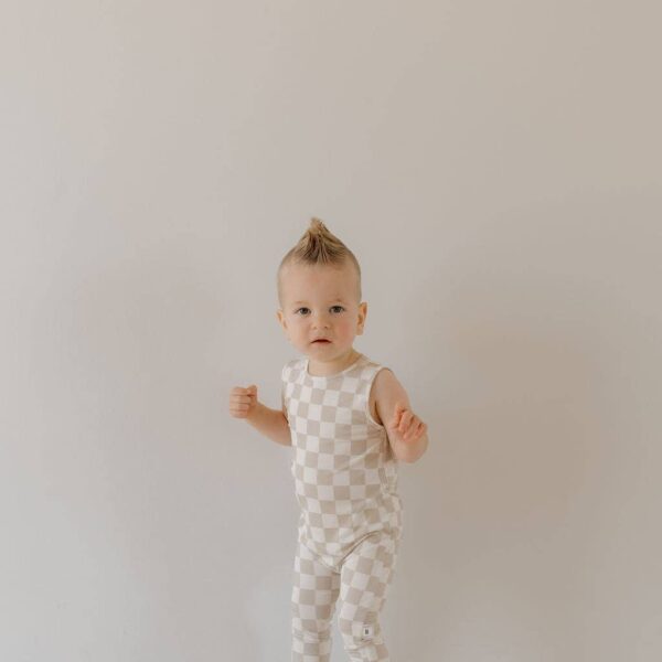 Harem Bamboo Romper | Checkerboard: 12-18 Months - Image 12