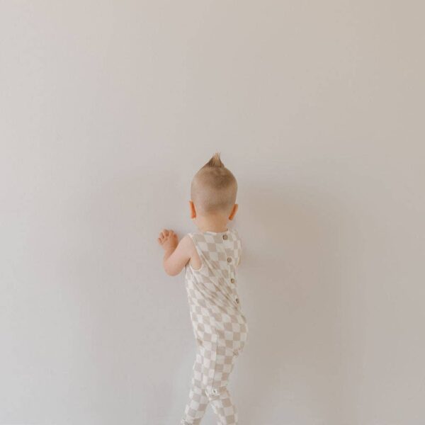 Harem Bamboo Romper | Checkerboard: 12-18 Months - Image 14