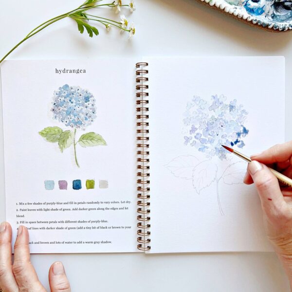 Flowers watercolor workbook - Image 5