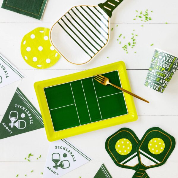 Pickleball Court Shaped Paper Plate - Image 3
