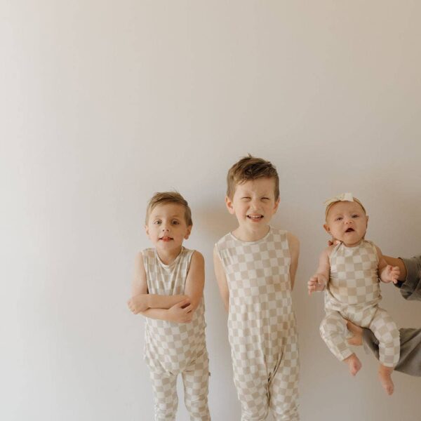 Harem Bamboo Romper | Checkerboard: 12-18 Months - Image 16