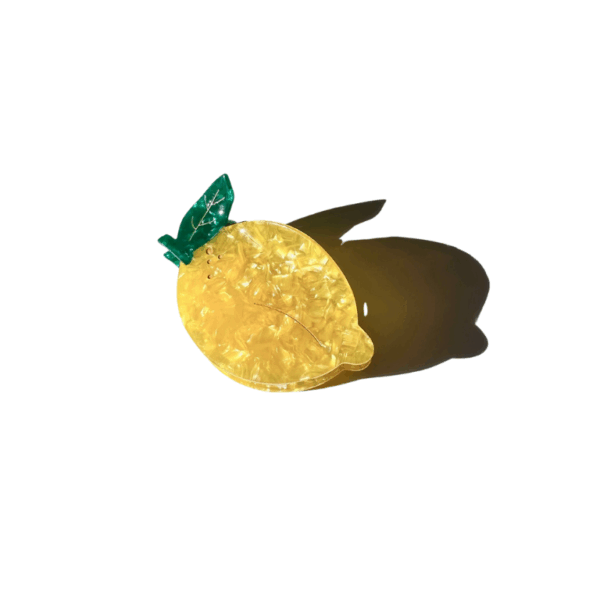 Hand-painted Lemon Fruit Claw Hair Clip | Eco-Friendly