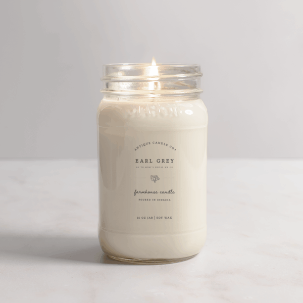 Antique Candle Co.® - Earl Grey - Soy Wax Mason Jar Candle - Image 5