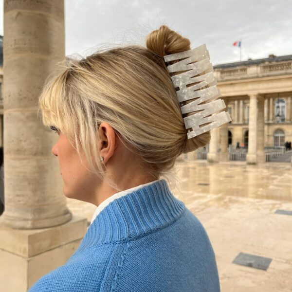 Handmade MAMA Claw Hair Clip | Eco-Friendly: White - Image 2