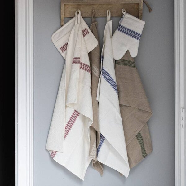 Kitchen Towel, Vintage Spruce Green Stripe, Set of 2 - Image 4