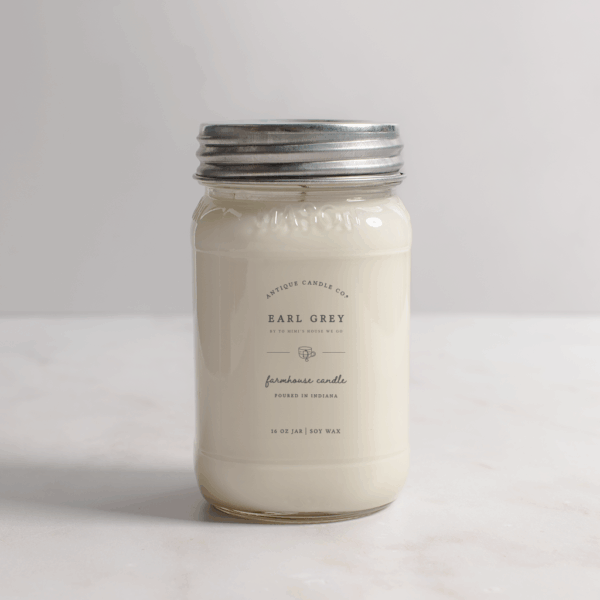 Antique Candle Co.® - Earl Grey - Soy Wax Mason Jar Candle - Image 2