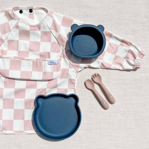 The Grayson Long Sleeve Bib - Checkered: Petal Pink - Image 16