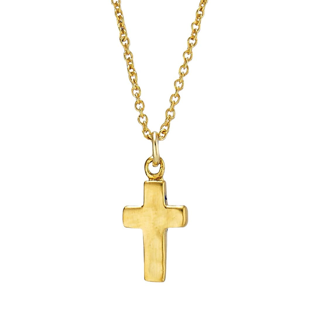 Gold Hammered Cross