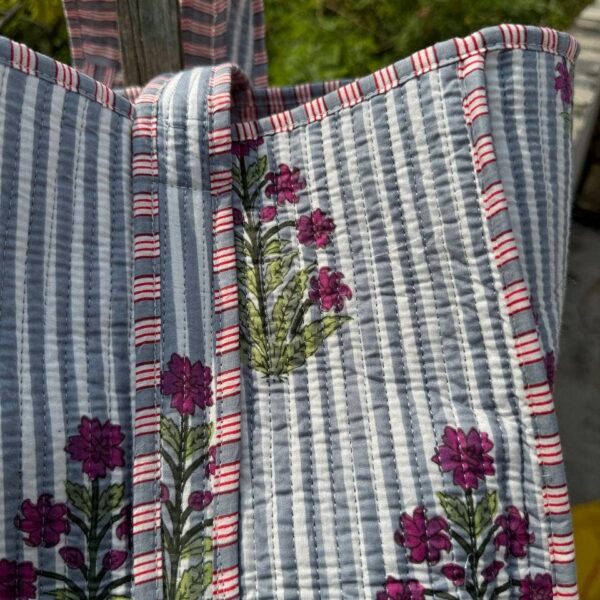 Printed Cotton Quilted Bag