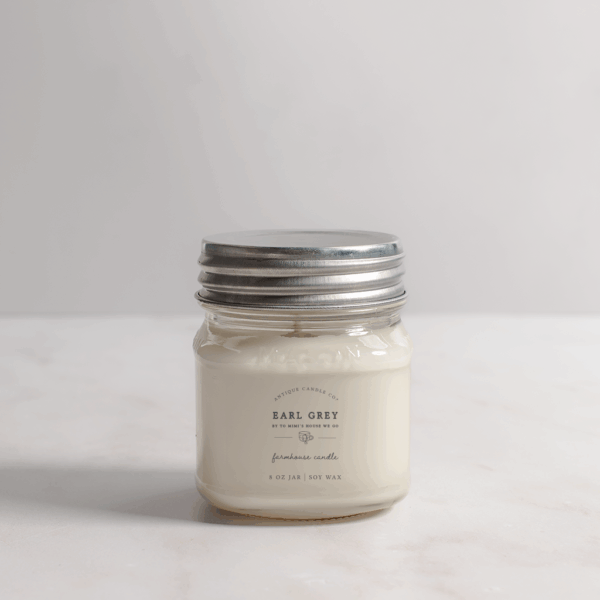 Antique Candle Co.® - Earl Grey - Soy Wax Mason Jar Candle - Image 3