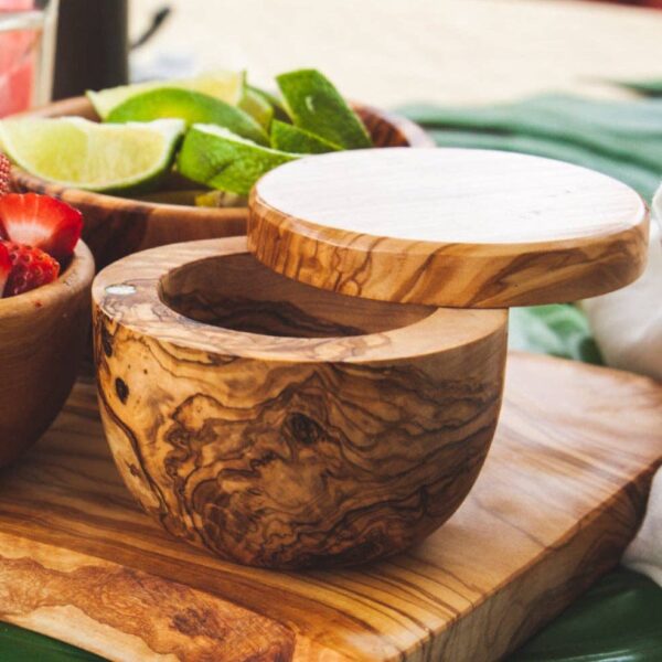 Vesper & Vine - Olive Wood Salt Cellar - Image 3