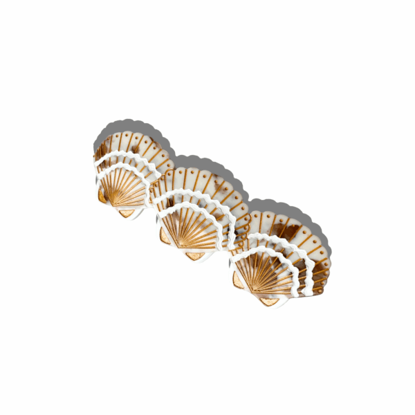 Hand-Painted Seashell Lay Down Hair Clip | Eco-Friendly