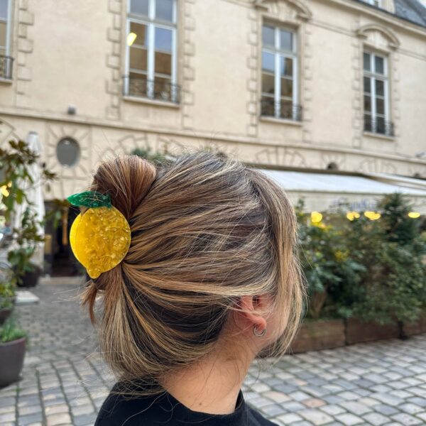 Hand-painted Lemon Fruit Claw Hair Clip | Eco-Friendly - Image 2