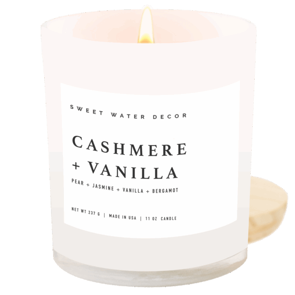 Cashmere and Vanilla 11 oz Soy Candle - Home Decor & Gifts - Image 10
