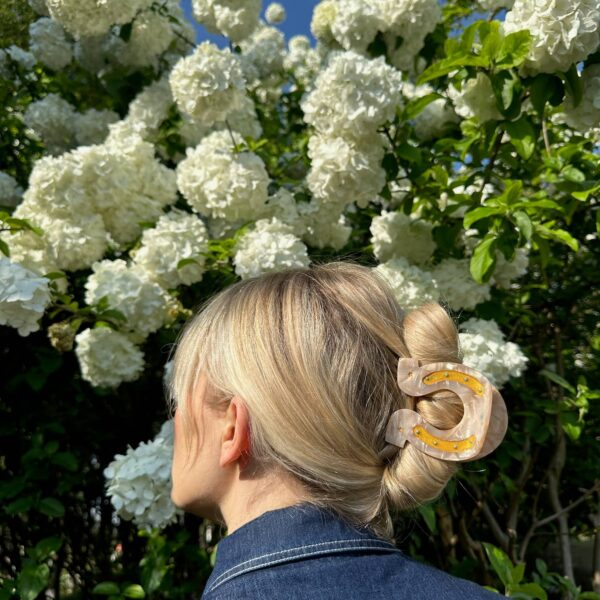 Hand-painted Lucky Horseshoe Hair Clip | Western - Image 2