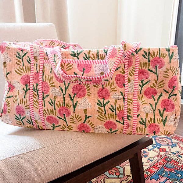 Harley Pink Floral Duffle Bag