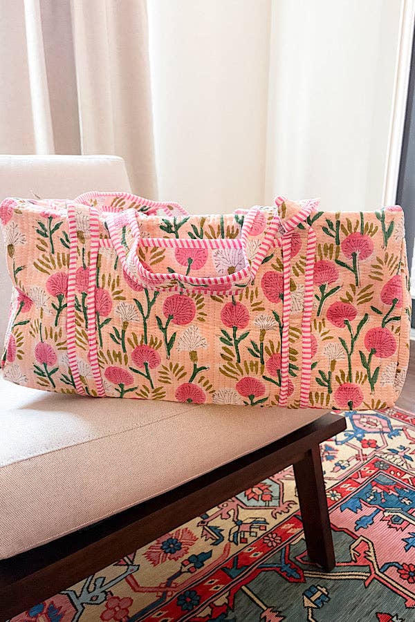 Harley Pink Floral Duffle Bag
