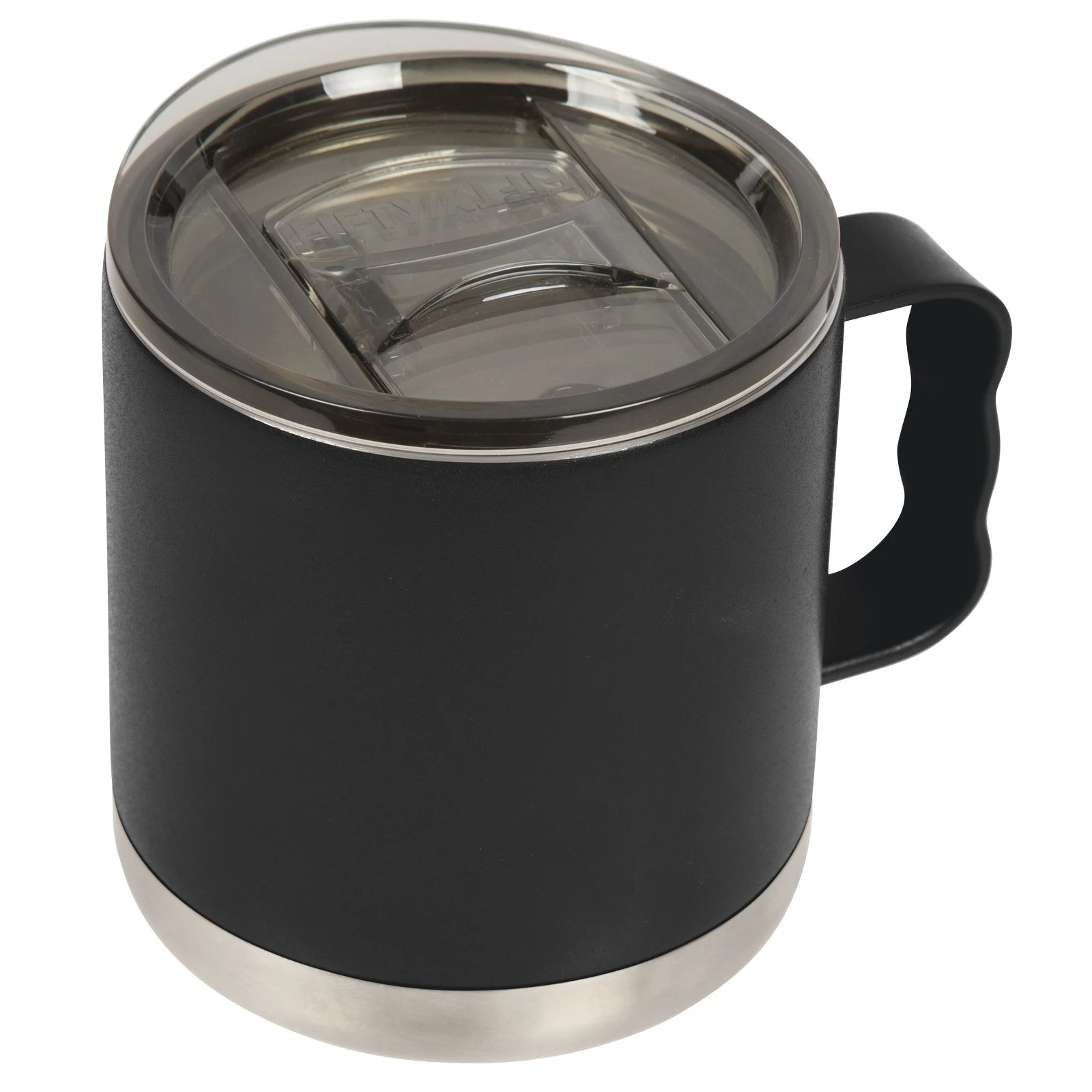 15 oz Double-Wall Vacuum Insulated Camp Mug with Slide Lid: Navy/White Speckled