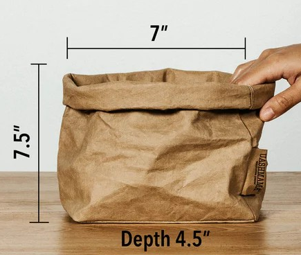 PAPER BAG Medium Platino
