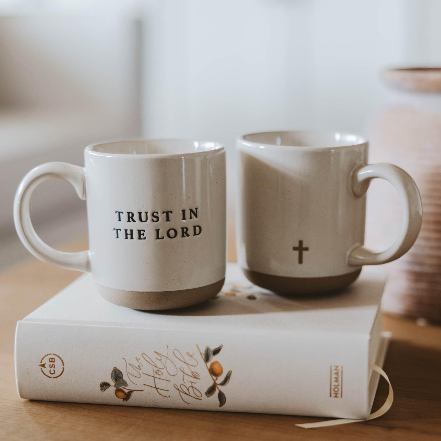 *NEW* Trust In The Lord Stoneware Coffee Mug - Home Decor