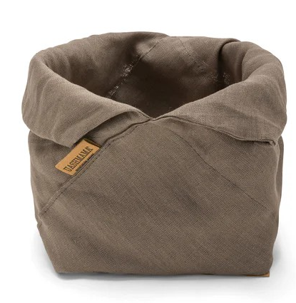 LINEN FIOCCO BREAD BAG Medium / Dark Grey