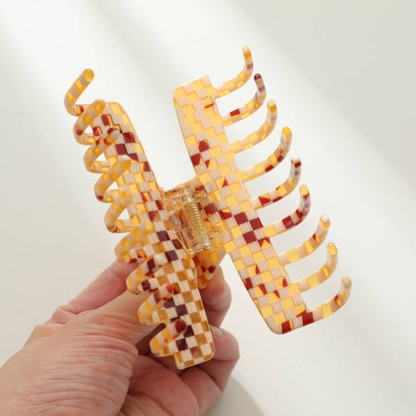 Adorro - Golden Checkerboard | Assorted Eco-Friendly Claw Clips
