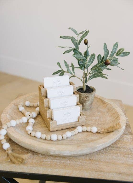 4.75x5x4.25 wood (CARD HOLDER)