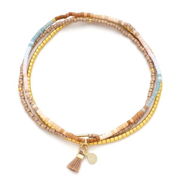 Chromacolor Miyuki Bracelet Trio - Desert Multi/Gold - Image 2