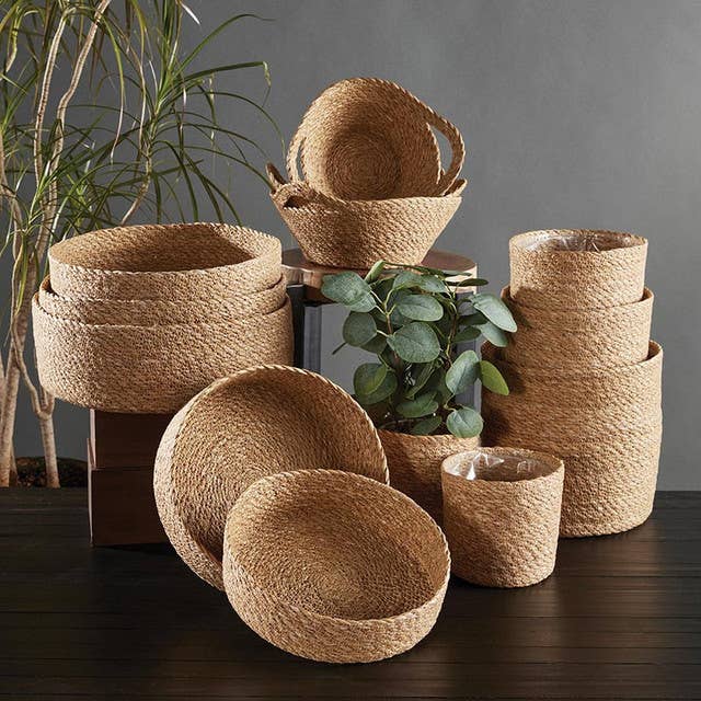 47th & Main Seagrass Short Baskets - Set of 5