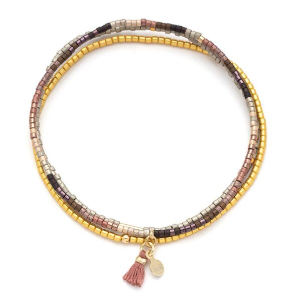 Chromacolor Miyuki Bracelet Trio - Bronze Multi/Gold - Image 2