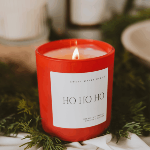 *NEW* Ho Ho Ho 15 oz Soy Candle - Christmas Decor & Gifts - Image 3