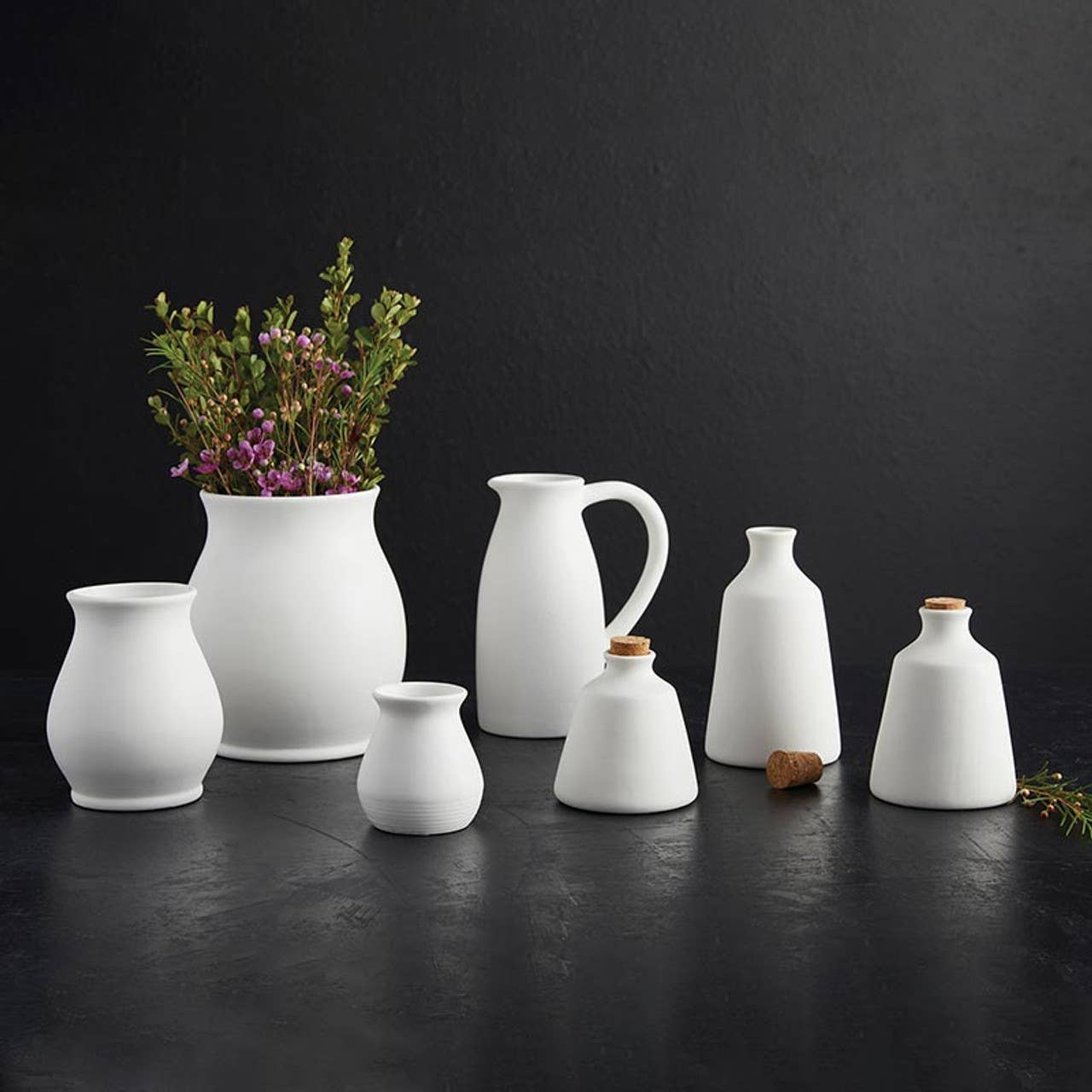 47th & Main White Ceramic Pitcher