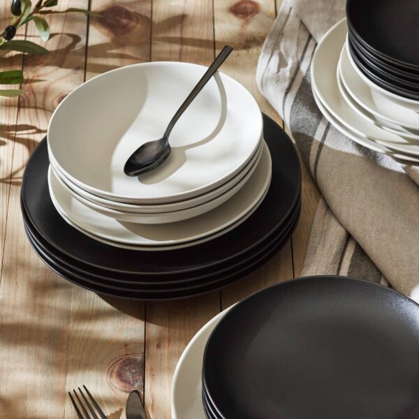 Semplice Stoneware Dinnerware Set - White Matte - Crafted in Portugal - Image 6