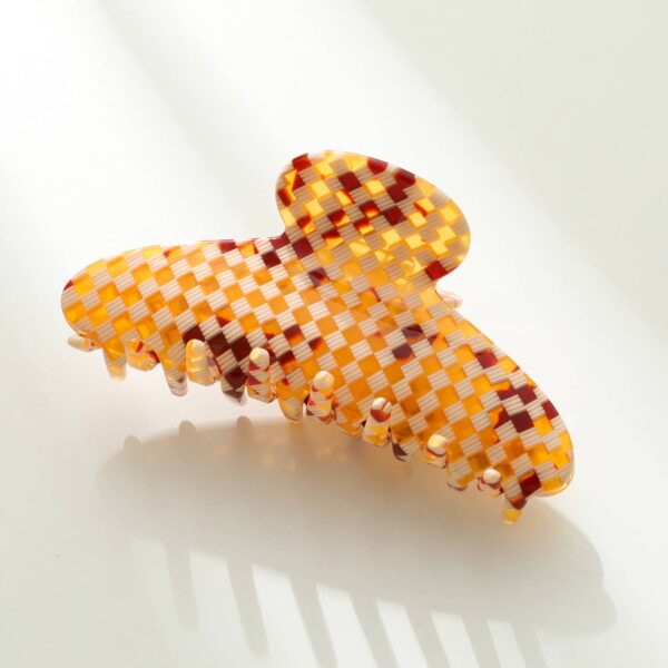 Adorro - Golden Checkerboard | Assorted Eco-Friendly Claw Clips - Image 2