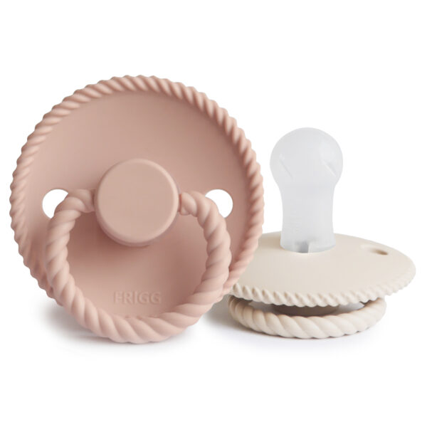 FRIGG Daisy Night Silicone Pacifier 2-Pack  Blush/Cream / 0-6 months