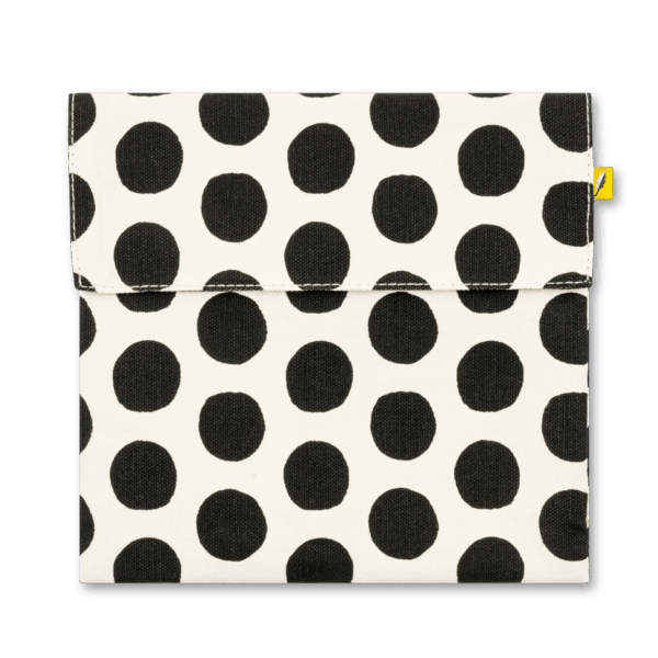 Fluf - Flip Snack Bag - Dot Black & White
