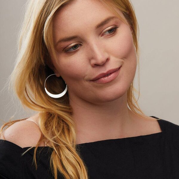 Refined Earring Collection - Crescent Hoop/Gold Vermeil - Image 2