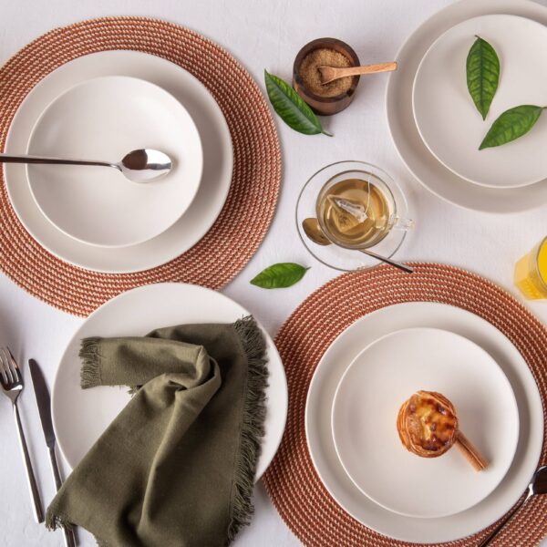 Semplice Stoneware Dinnerware Set - White Matte - Crafted in Portugal - Image 7