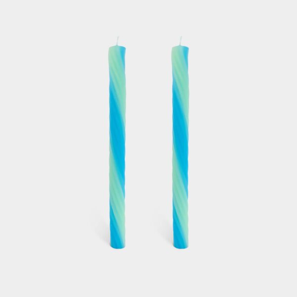 54 Celsius - Rope Candles - Mint (2 Pack) - 11" Vibrant Taper Candles - Image 2