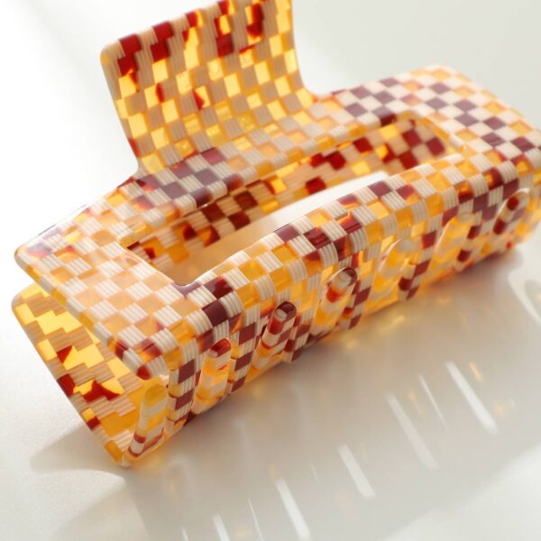 Adorro - Golden Checkerboard | Assorted Eco-Friendly Claw Clips - Image 3