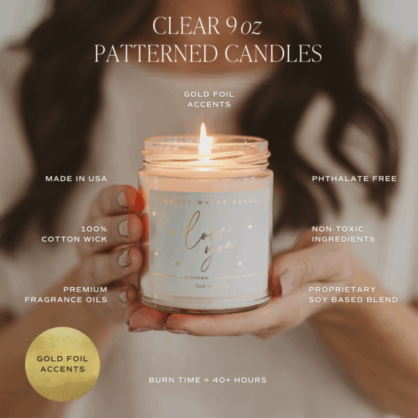 *NEW* Love You 9 oz Candle - Valentine's Day & Home Decor - Image 2