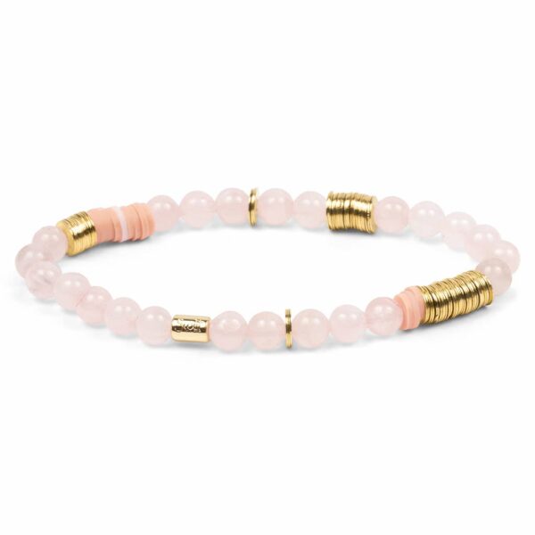 Intermix Stone Stacking Bracelet - Rose Quartz - Image 3