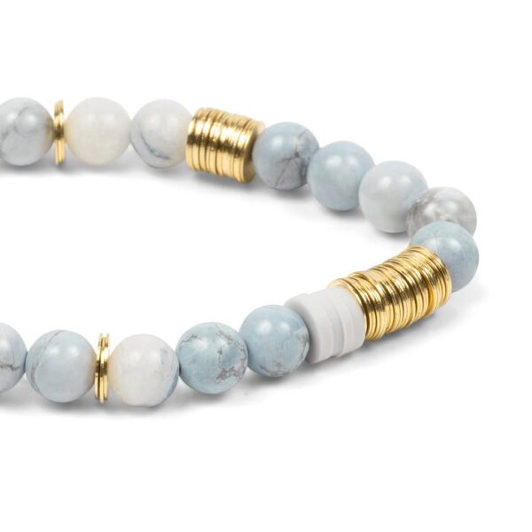 Intermix Stone Stacking Bracelet - Blue Howlite - Image 2