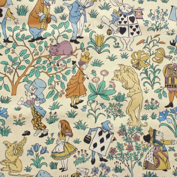 100% Pure Silk Scarf - Charles Voysey Alice In Wonderland - Image 3