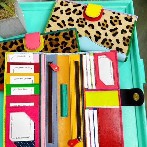 Leather Travel Wallet Leopard - Image 2