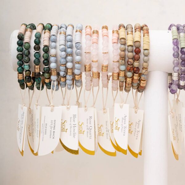 Intermix Stone Stacking Bracelet - Rose Quartz - Image 4