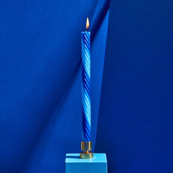 54 Celsius - Rope Candles - Blue (2 Pack) - 11" Vibrant Taper Candles - Image 3