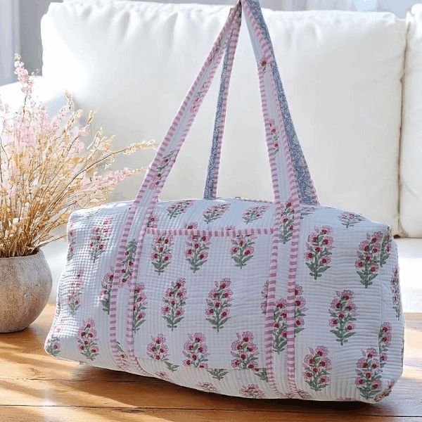 Atlas Pink Floral Duffle Bag