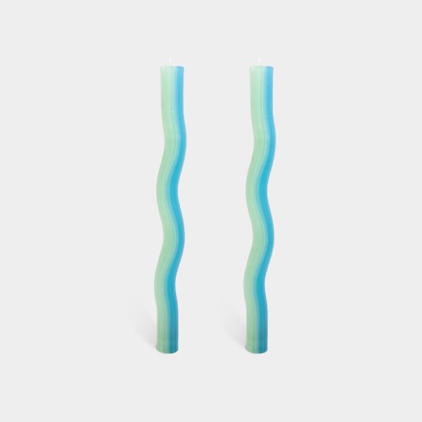 54 Celsius - Wiggle Candles - Mint (2 Pack) - 11" Vibrant Taper Candles - Image 3